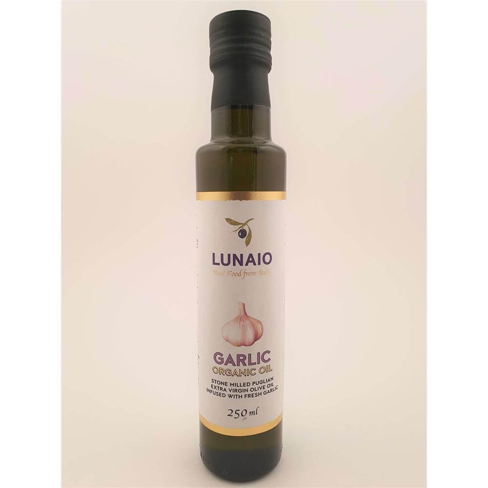 Lunaio Organic Extra Virgin Olive Oil With Garlic 250ml